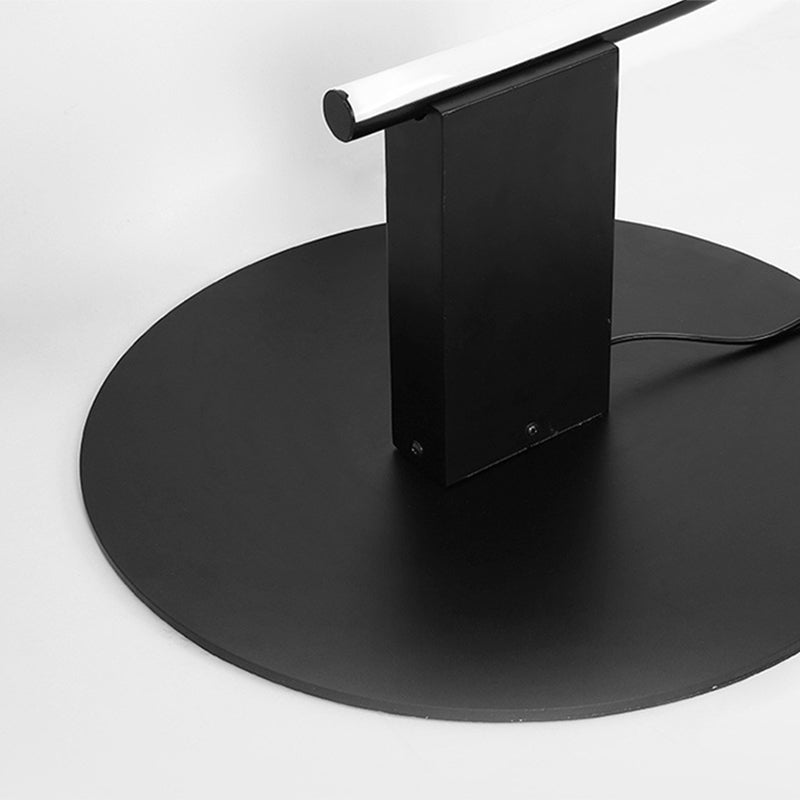 Lampada da tavolo a forma di viso Line Art Lampada da comodino minimalista in metallo a LED in nero