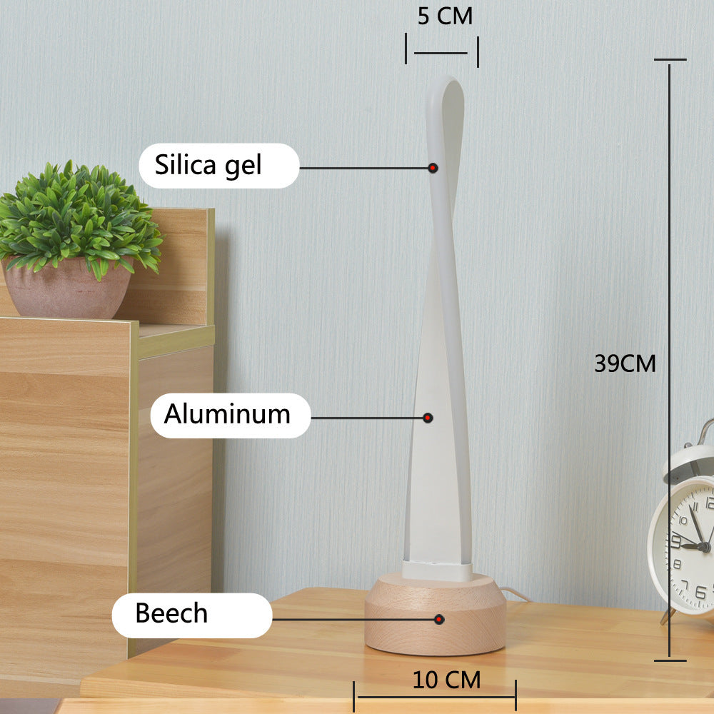 White Twist Night Stand Lighting Nordic Alluminio LED in alluminio Luce per camera da letto