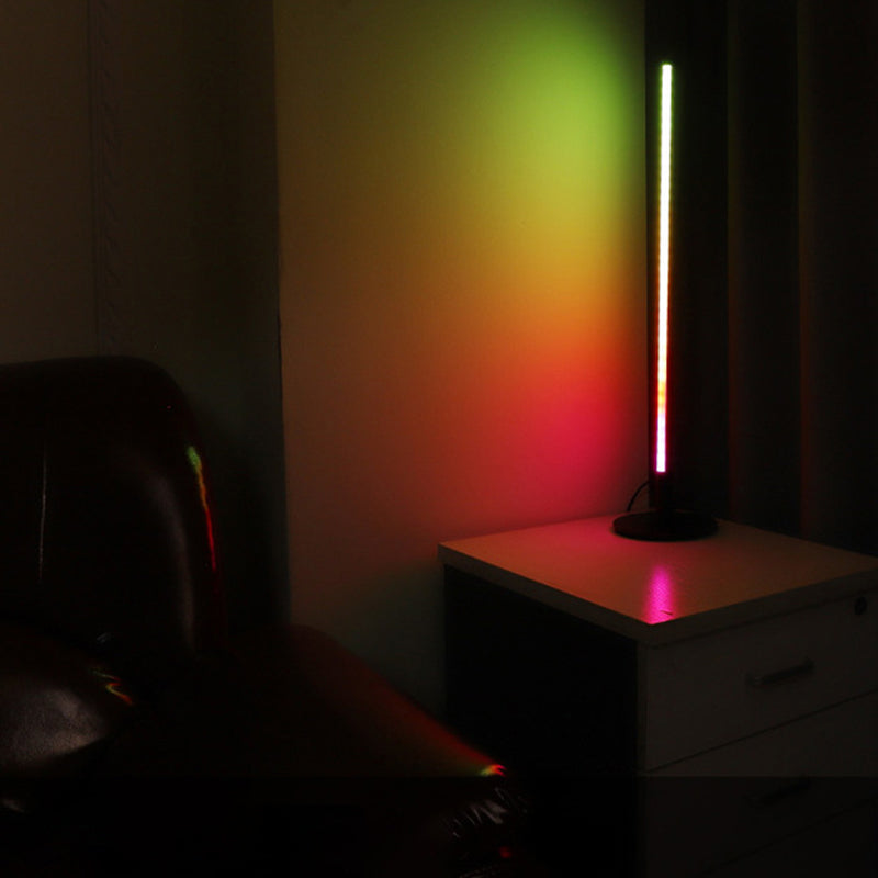 Metal Stick Shade RGB Night Lamp Simplicity LED Black Table Lighting for Bedroom