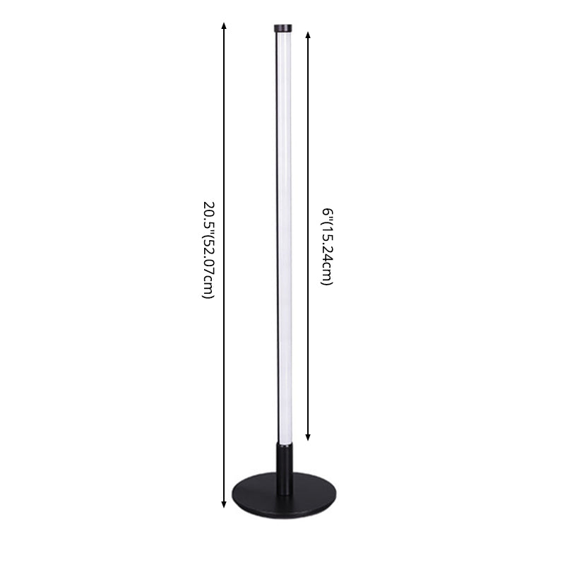 Metal Stick Shade RGB Night Lamp Simplicity LED Black Table Lighting for Bedroom