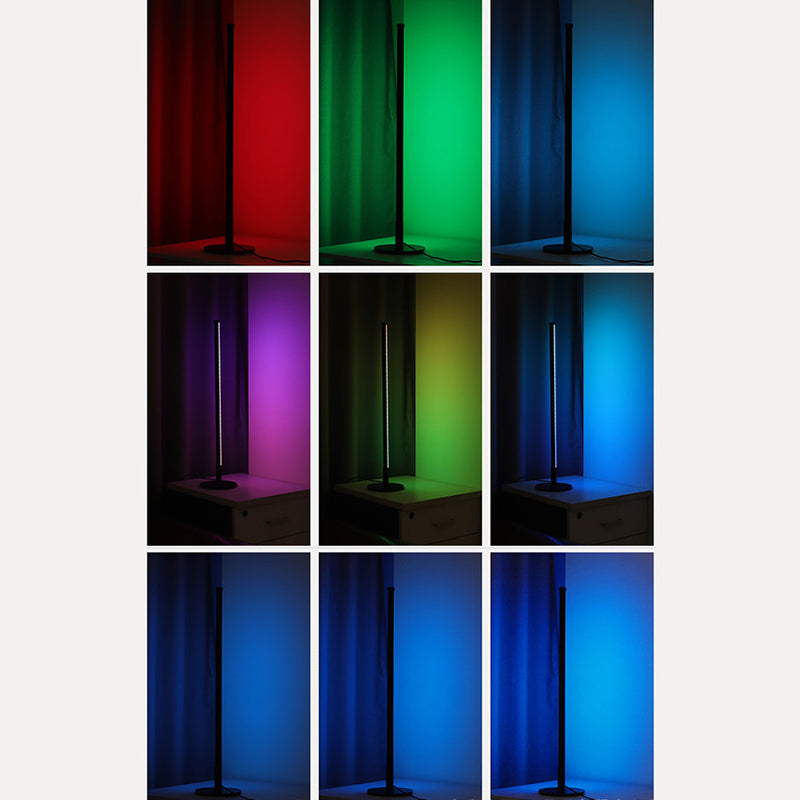 Metal Stick Shade RGB Night Lamp Simplicity LED Black Table Lighting for Bedroom