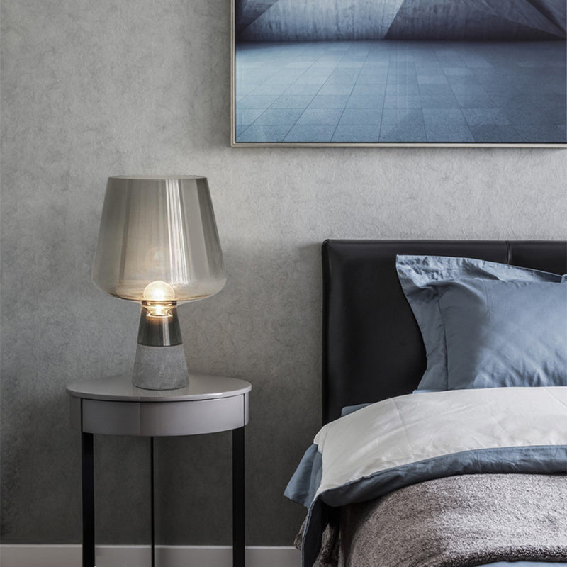 Lampe de table en verre créatif en forme de gobelett