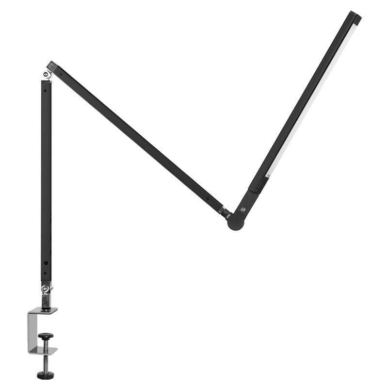 3-Arm Linear LED Task Light Minimalist Metal Office Desk Lamp with U Shaped Clamp