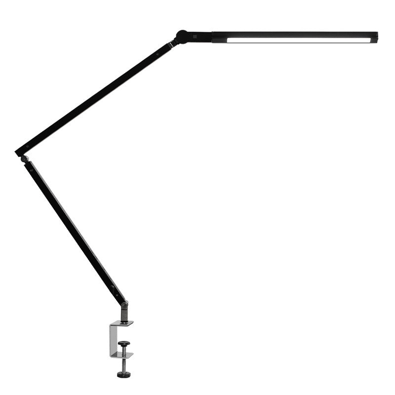 3-Arm Linear LED Task Light Minimalist Metal Office Desk Lamp with U Shaped Clamp