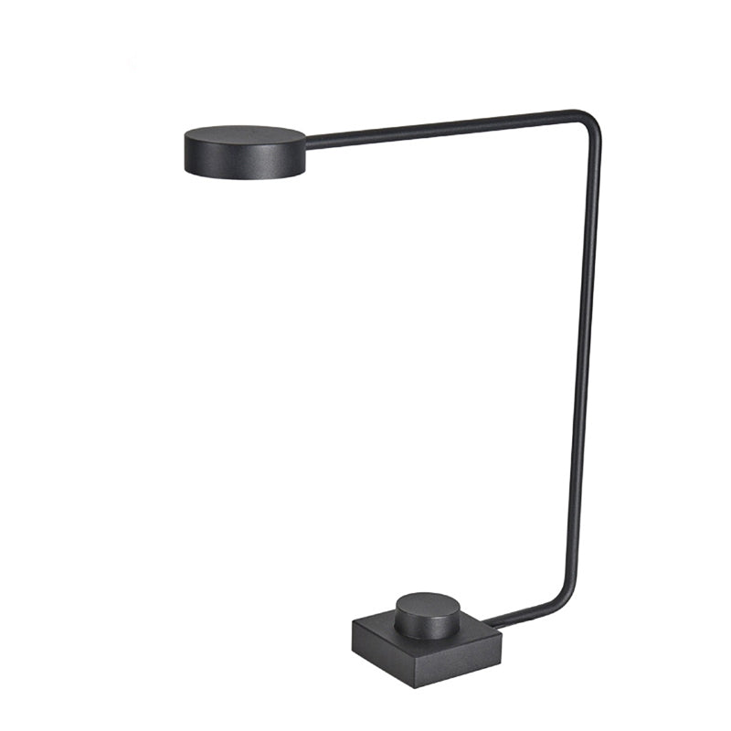 Right Angle Aluminum Study Lamp Nordic Metal Plug-in Table Light with Power Knob