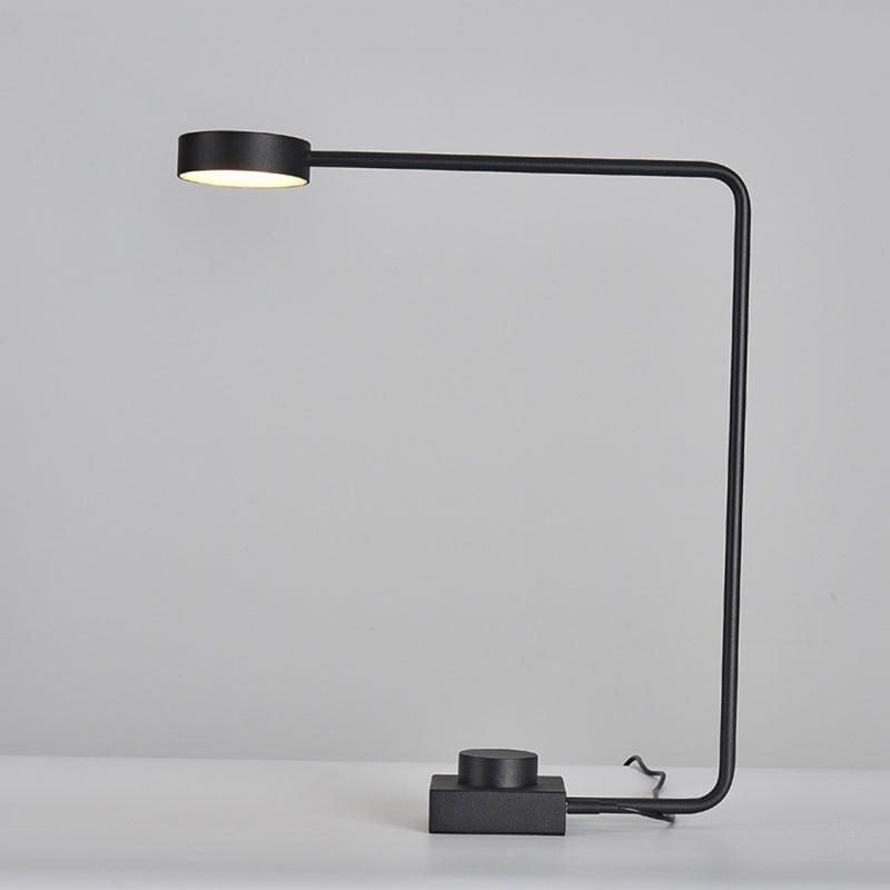 Right Angle Aluminum Study Lamp Nordic Metal Plug-in Table Light with Power Knob