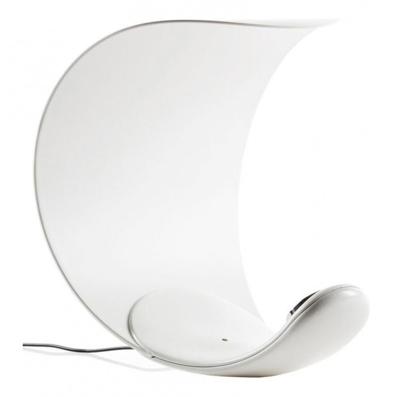 Luz de mesa LED de dormitorio metálico de lámpara de luna en forma de luna en forma de luna con cable enchufable
