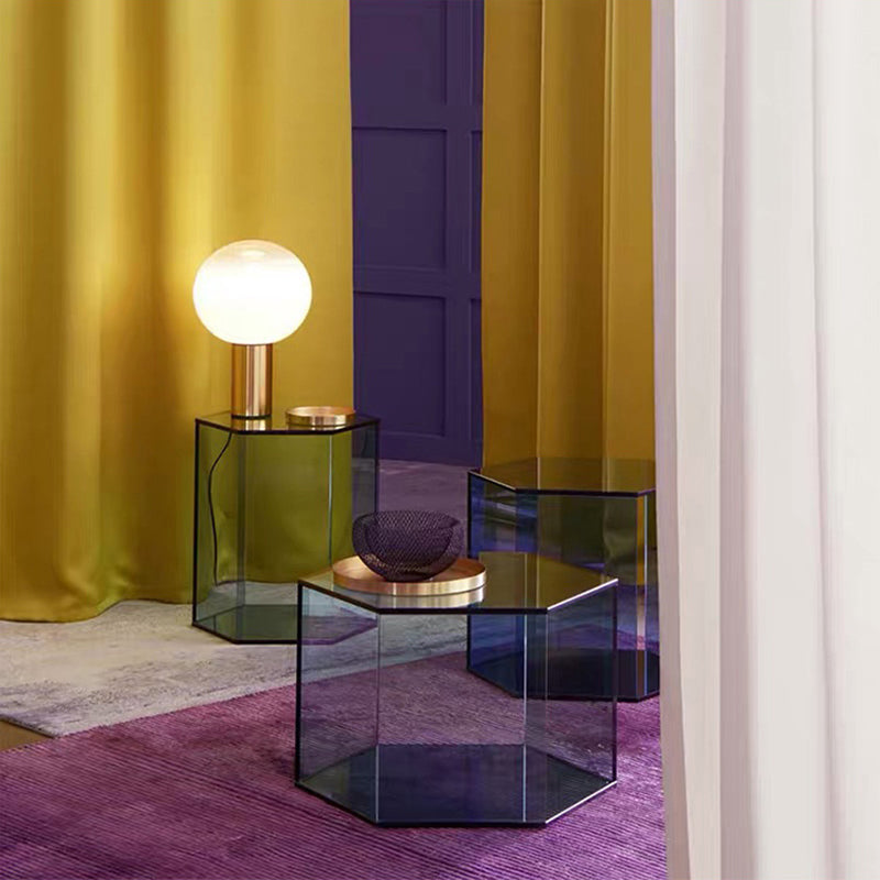 9.8" Wide White Glass Globe Table Lamp Minimalism Cylindrical Gold Metal Base Nightstand Light for Bedroom