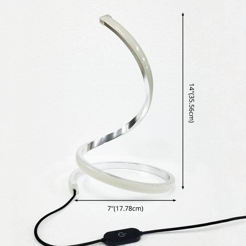 Lampada da notte a LED per camera da letto in metallo Semplicità creativa da comodino a forma di serpente