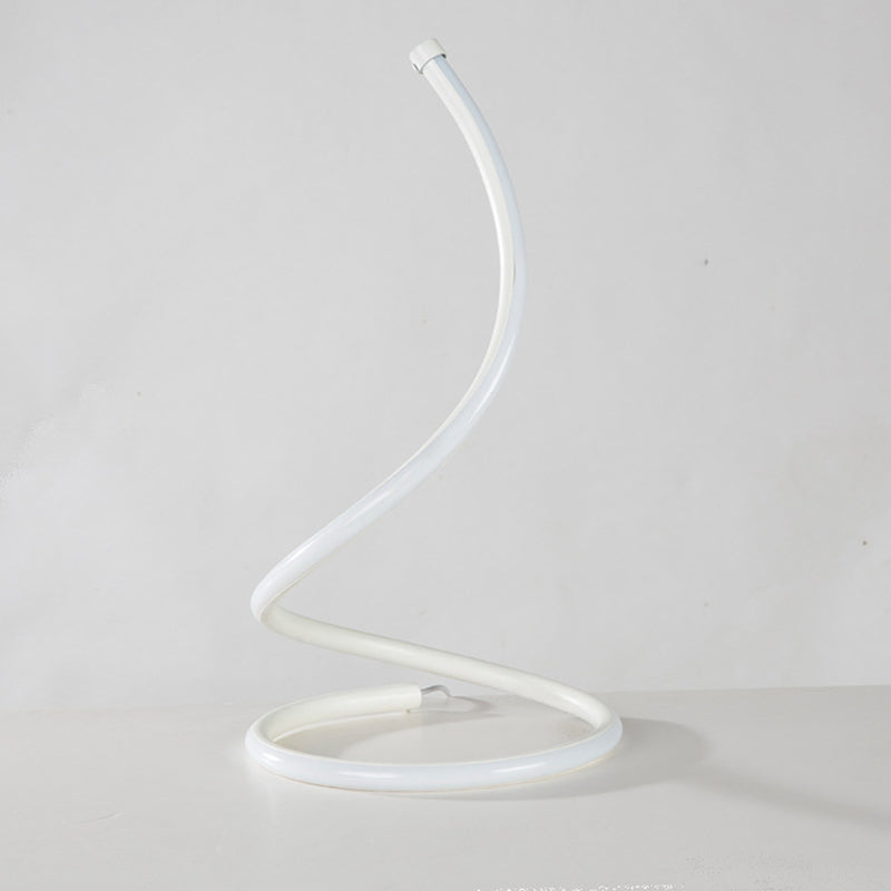 Curling Nightstand Lamp Simple Artistic Metal Bedside LED Linear Table Lighting