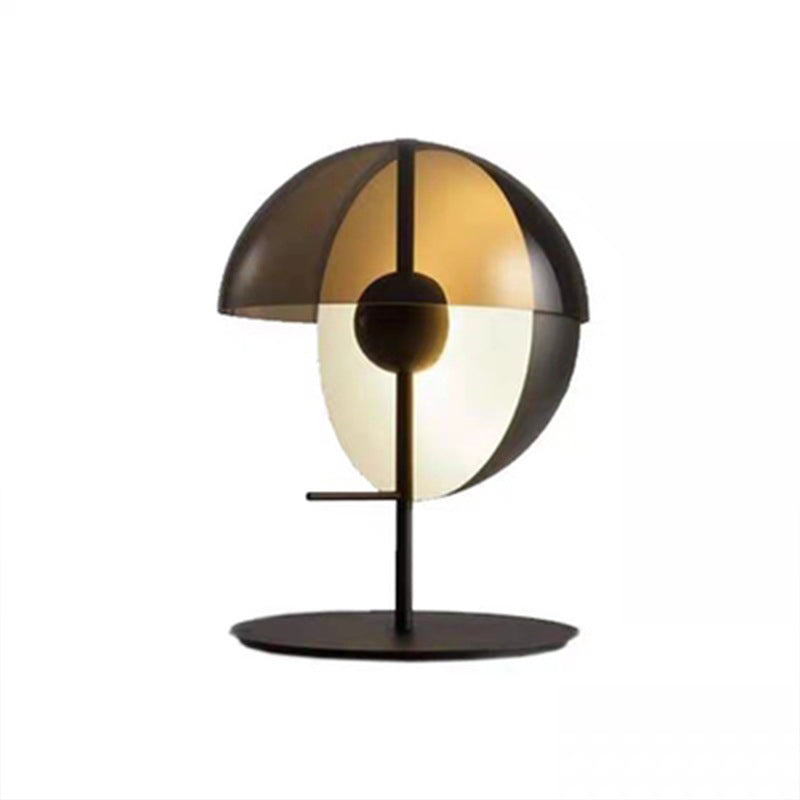 Post-modern Style Simplicity Glass Table Lamp Hemisphere Creative Lighting Fixture for Bedroom