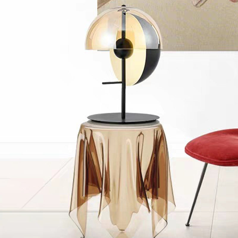 Post-modern Style Simplicity Glass Table Lamp Hemisphere Creative Lighting Fixture for Bedroom