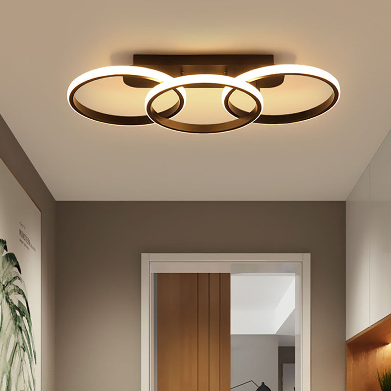 Geometric Semi Flush Mount Light Fixture Contemporary Acrylic Ceiling Mounted Fixture for Hallway