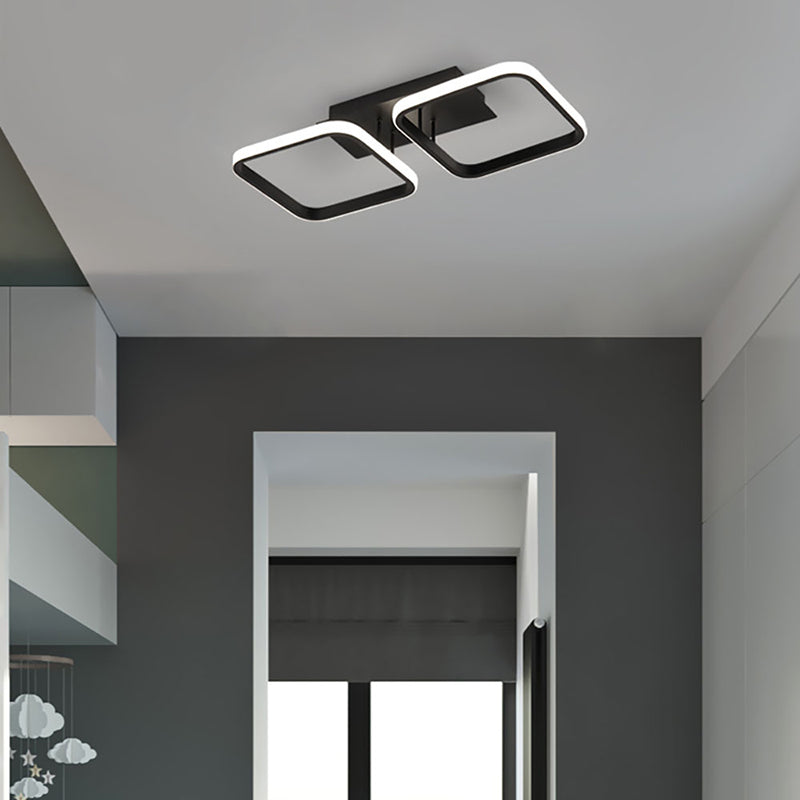 Geometric Semi Flush Mount Light Fixture Contemporary Acrylic Ceiling Mounted Fixture for Hallway