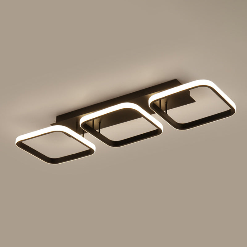 Geometric Semi Flush Mount Light Fixture Contemporary Acrylic Ceiling Mounted Fixture for Hallway