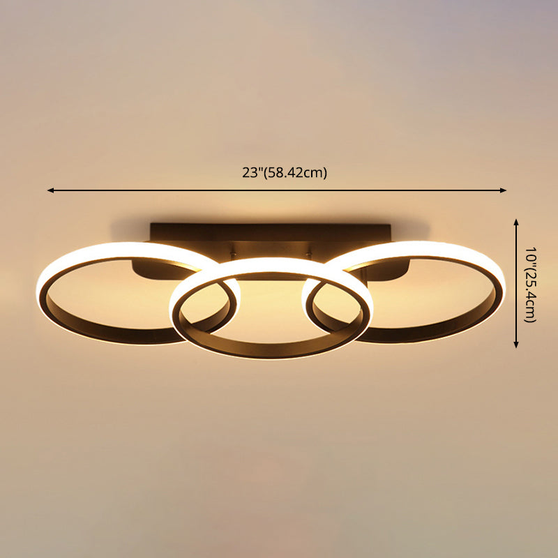Geometric Semi Flush Mount Light Fixture Contemporary Acrylic Ceiling Mounted Fixture for Hallway