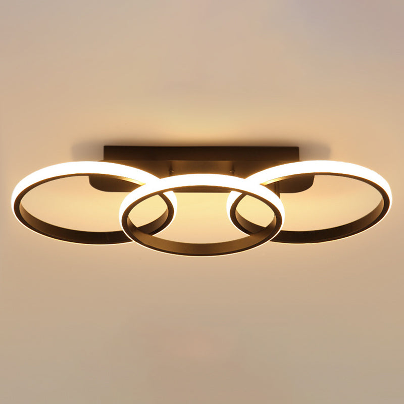 Geometric Semi Flush Mount Light Fixture Contemporary Acrylic Ceiling Mounted Fixture for Hallway