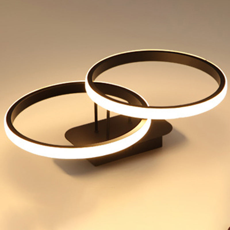 Geometric Semi Flush Mount Light Fixture Contemporary Acrylic Ceiling Mounted Fixture for Hallway
