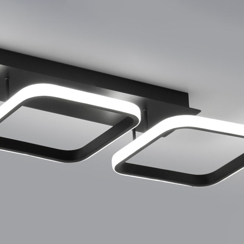 Geometric Semi Flush Mount Light Fixture Contemporary Acrylic Ceiling Mounted Fixture for Hallway