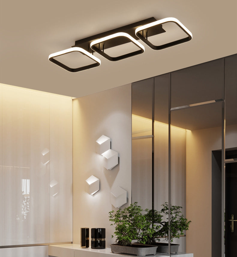 Geometric Semi Flush Mount Light Fixture Contemporary Acrylic Ceiling Mounted Fixture for Hallway