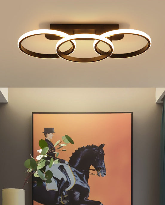 Geometric Semi Flush Mount Light Fixture Contemporary Acrylic Ceiling Mounted Fixture for Hallway