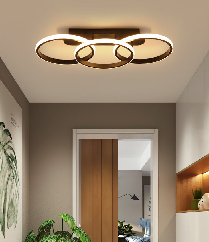 Geometric Semi Flush Mount Light Fixture Contemporary Acrylic Ceiling Mounted Fixture for Hallway