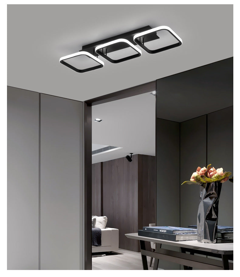 Geometric Semi Flush Mount Light Fixture Contemporary Acrylic Ceiling Mounted Fixture for Hallway