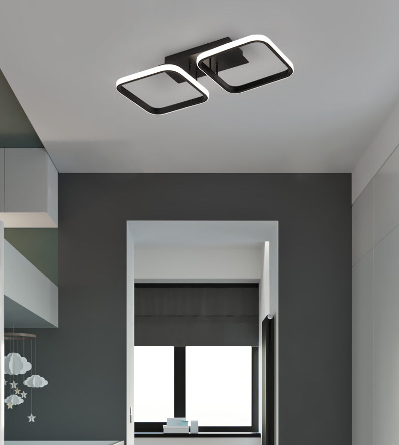 Geometric Semi Flush Mount Light Fixture Contemporary Acrylic Ceiling Mounted Fixture for Hallway