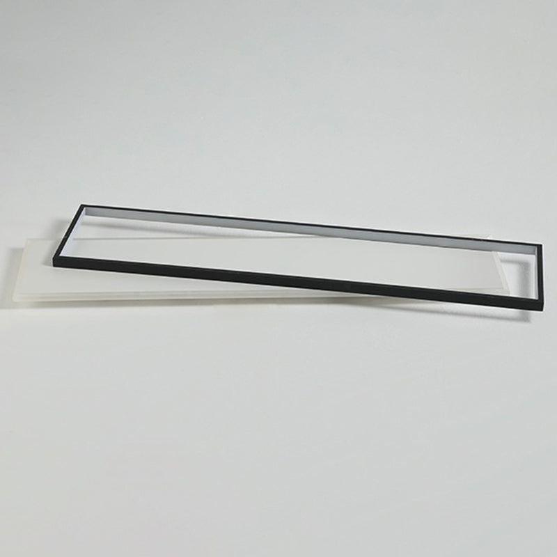 Black-White Rectangles Ceiling Mount Light Fixture Simple LED Acrylic Flush Mount Light Fixture