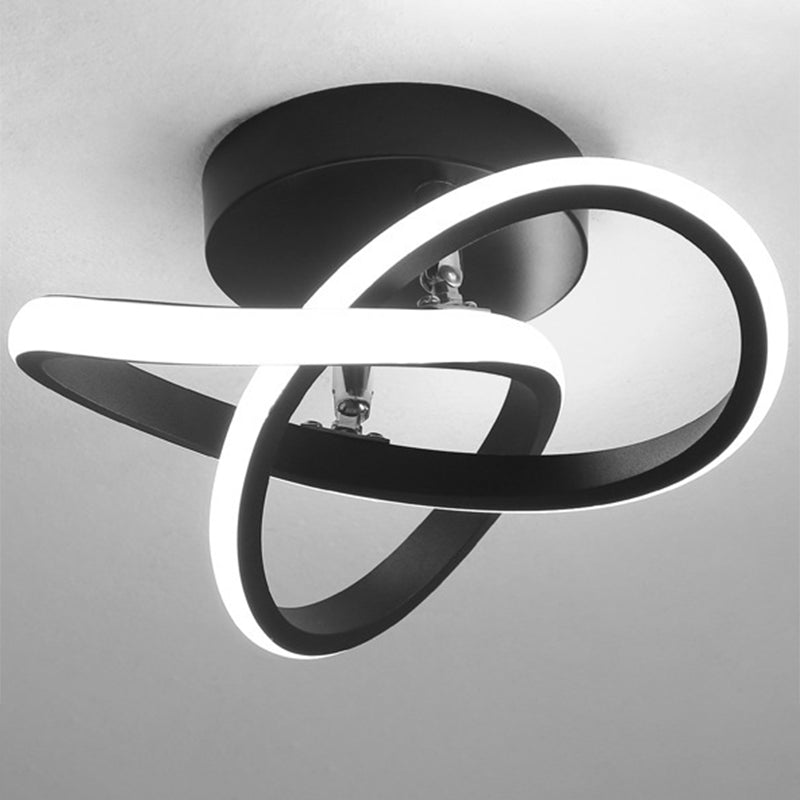 Modern Minimalism LED Ceiling Lighting Metal Geometric Frame Semi Flush Mount Lighting for Hallway