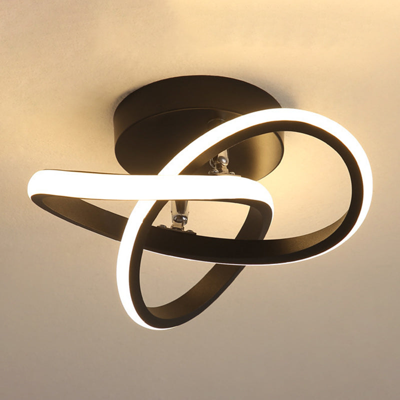 Modern Minimalism LED Ceiling Lighting Metal Geometric Frame Semi Flush Mount Lighting for Hallway