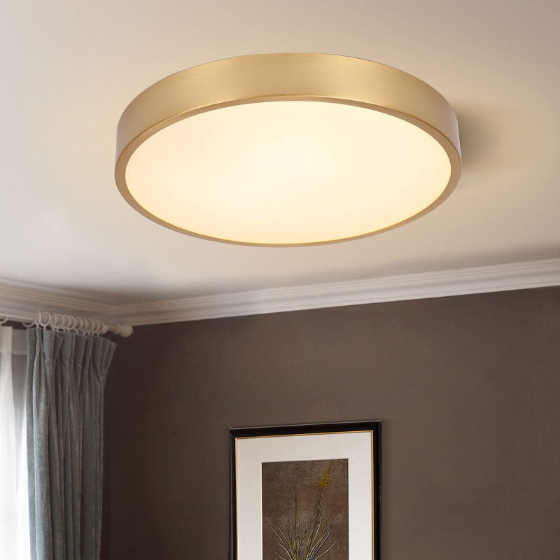 Modern Minimalist Metal Flush Mount Ceiling Lamp Round Shape LED Flush Mount Lighting for Bedroom