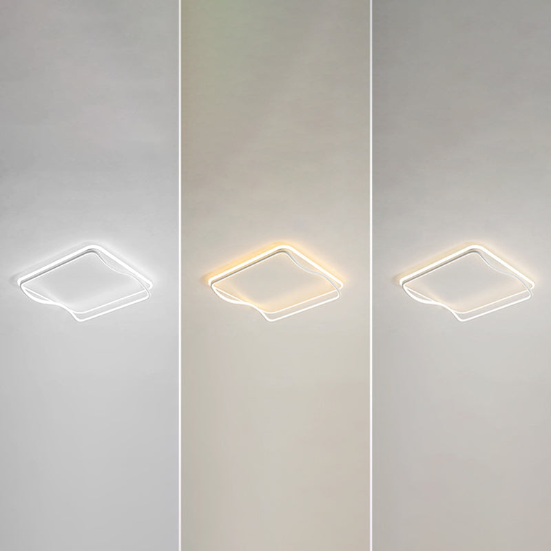 Fixation de la lumière du Square Fixtures de lumière Acrylique Simplicité moderne Simplicité-Fixation du Mont Light pour la chambre