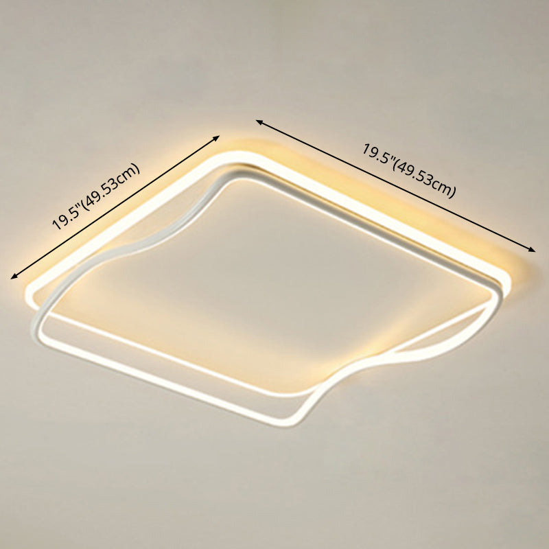 Fixation de la lumière du Square Fixtures de lumière Acrylique Simplicité moderne Simplicité-Fixation du Mont Light pour la chambre