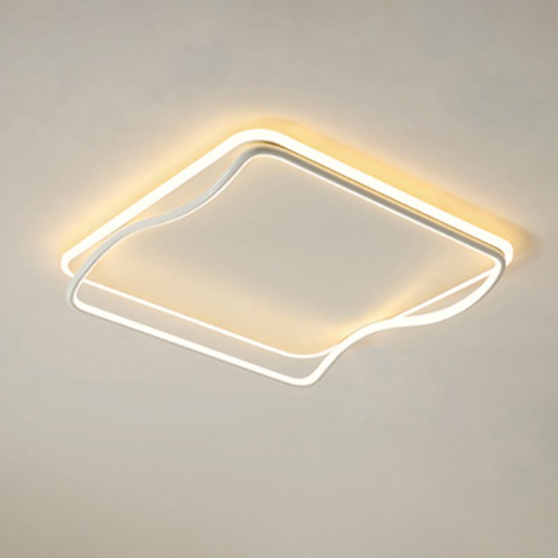 Square Flush Mount Light Fixtures Acrylic Modern Simplicity Flush-Mount Light Fixture for Bedroom