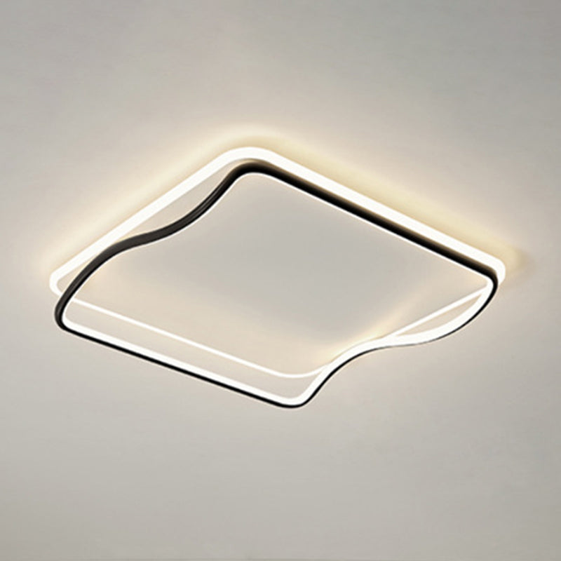 Fixation de la lumière du Square Fixtures de lumière Acrylique Simplicité moderne Simplicité-Fixation du Mont Light pour la chambre