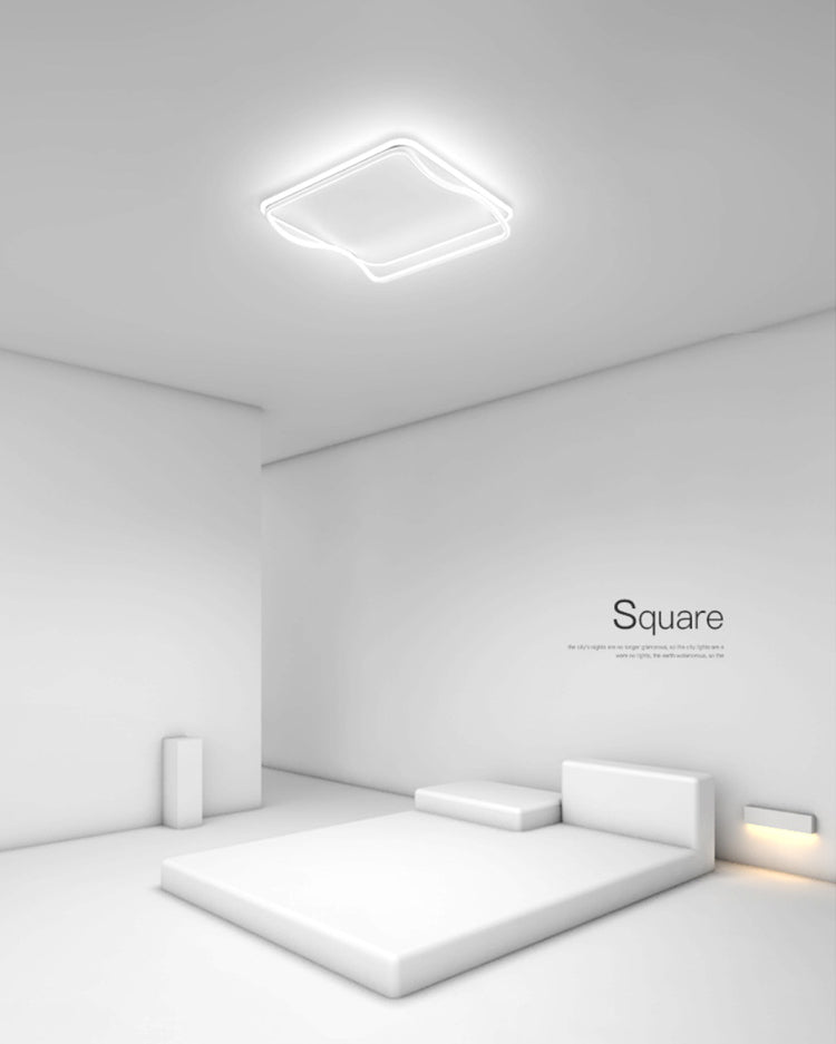 Fixation de la lumière du Square Fixtures de lumière Acrylique Simplicité moderne Simplicité-Fixation du Mont Light pour la chambre