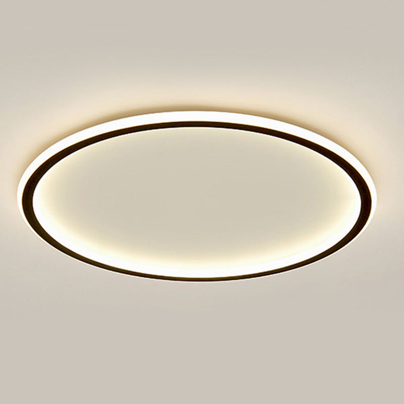 Plafonniers contemporains en aluminium d'appareils d'éclairage de bâti affleurant de cercle affleurant le bâti