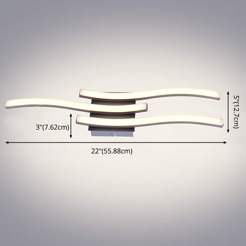 Luminaire semi-encastré Wave en aluminium, plafonnier moderne à montage encastré
