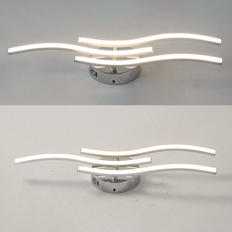 Luminaire semi-encastré Wave en aluminium, plafonnier moderne à montage encastré