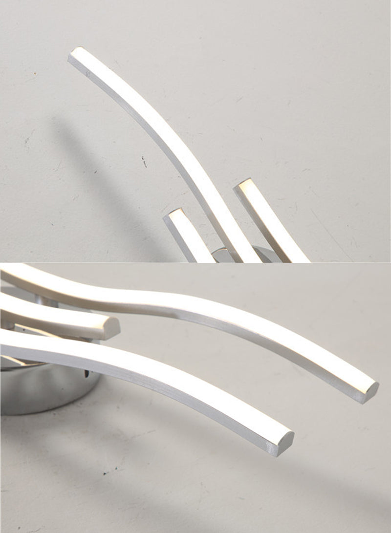 Luminaire semi-encastré Wave en aluminium, plafonnier moderne à montage encastré