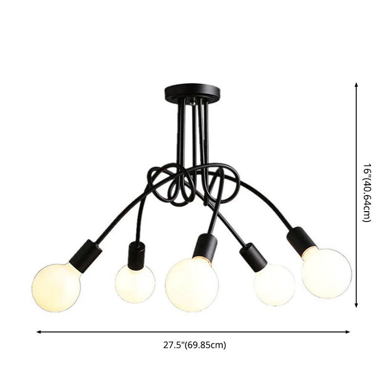 Accesorio de iluminación de techo de techo de curvatura de bobinado de bobinado esmerilado