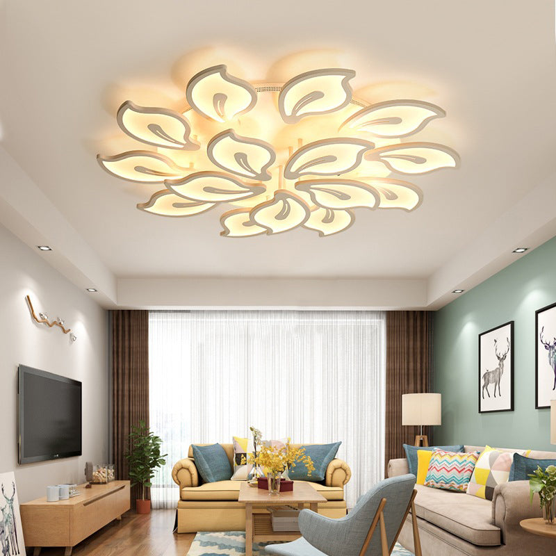 Modern Semi Flush Mounted Ceiling Led Lights Multi-head Acrylic Semi Flush Mounted Ceiling Led Lights