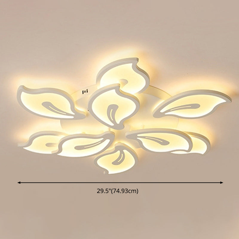 Modern Semi Flush Mounted Ceiling Led Lights Multi-head Acrylic Semi Flush Mounted Ceiling Led Lights