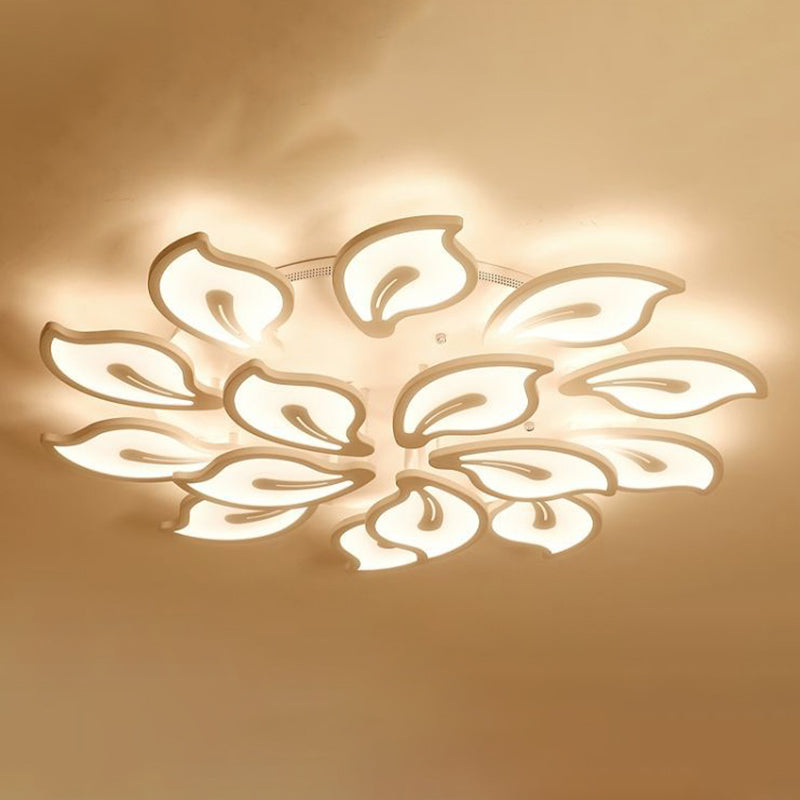 Modern Semi Flush Mounted Ceiling Led Lights Multi-head Acrylic Semi Flush Mounted Ceiling Led Lights
