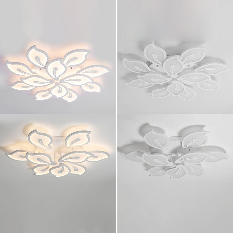 Modern Semi Flush Mounted Ceiling Led Lights Multi-head Acrylic Semi Flush Mounted Ceiling Led Lights