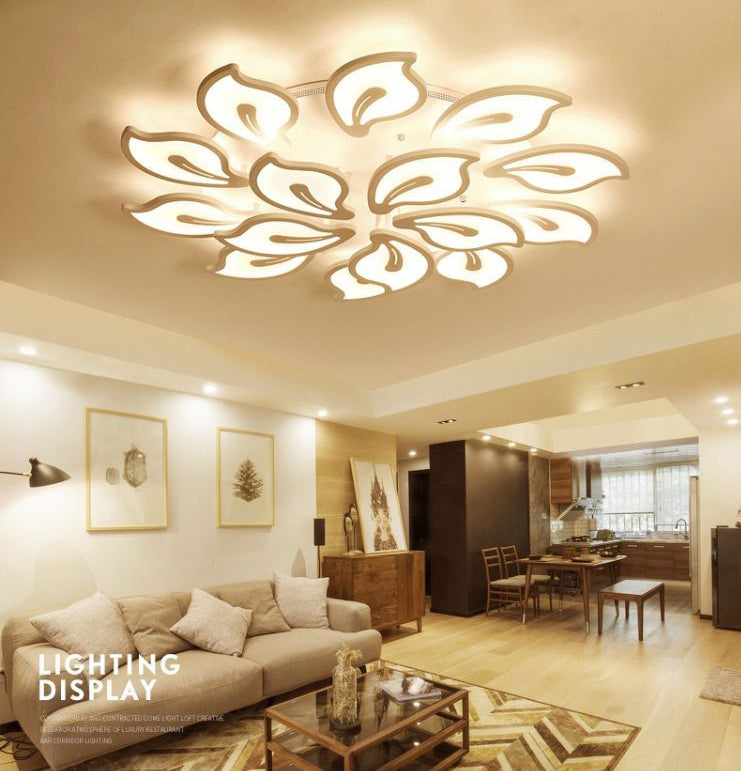 Modern Semi Flush Mounted Ceiling Led Lights Multi-head Acrylic Semi Flush Mounted Ceiling Led Lights