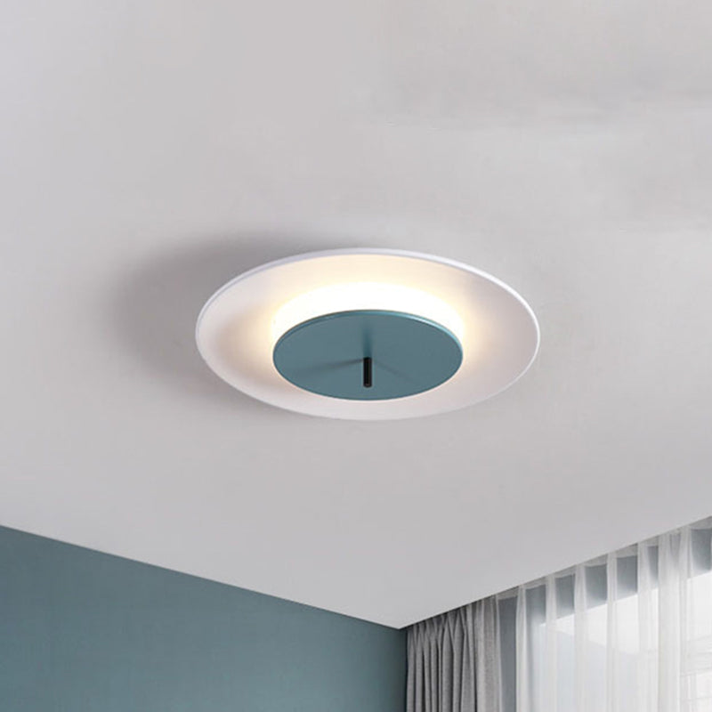 Dubbele ringen plafondinbouwlampen Modern acryl 1-lichts plafondlamp