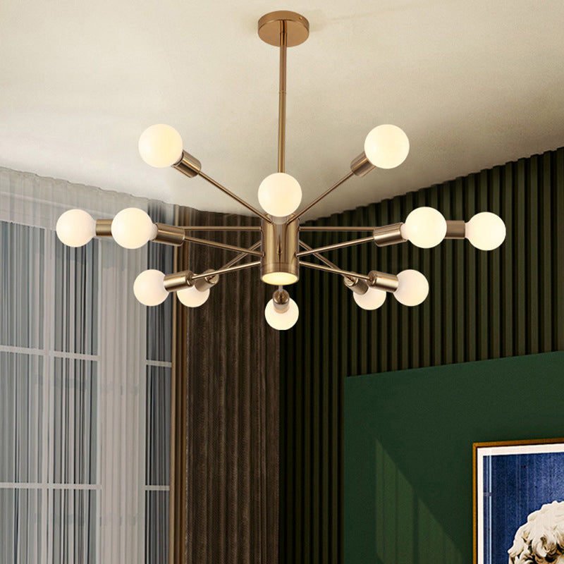 Lumo elettroplato di illuminazione in stile nordico oro con seppietti a LED Multi-Lights Apparecchiatura della sala da pranzo