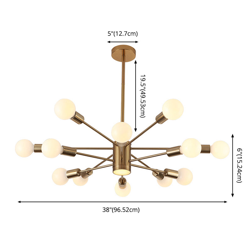 Lumo elettroplato di illuminazione in stile nordico oro con seppietti a LED Multi-Lights Apparecchiatura della sala da pranzo